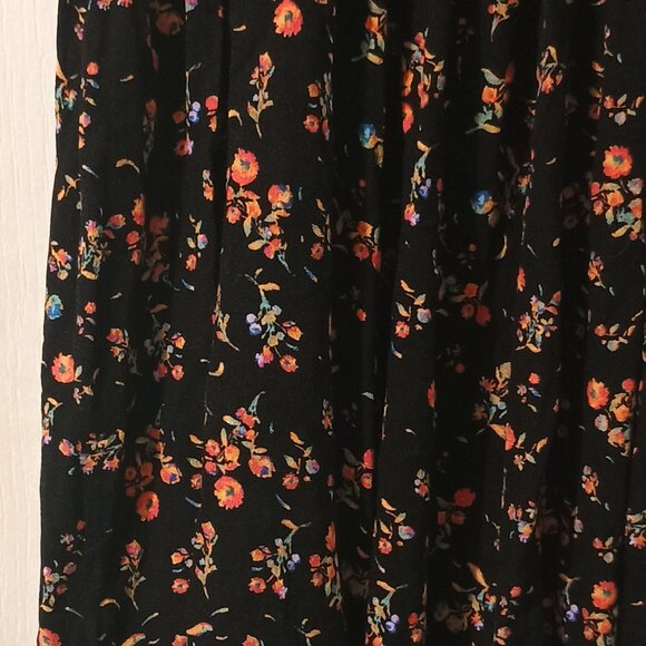 Wild Fable/Mini Dress/Women/M/Black Floral/Spaghetti Strap Sundress - Picture 7 of 11